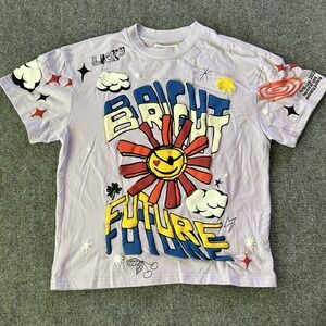 First Row Property Shirt Adult Small Puffy Graphic Print T-Shirt Bright Future